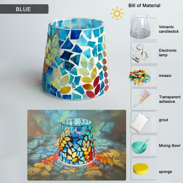 Gzwccvsn DIY Mosaic Night Light Kit, Make Your Own Mosaic Night Light