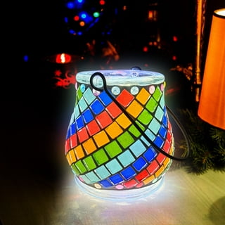 Kids NightLamp DIY Kit- Creative Arts and Crafts for Girls and Boys Ages 5  Years and up- Stained Glass lamp with Window Paint and Circuit - Best Gift