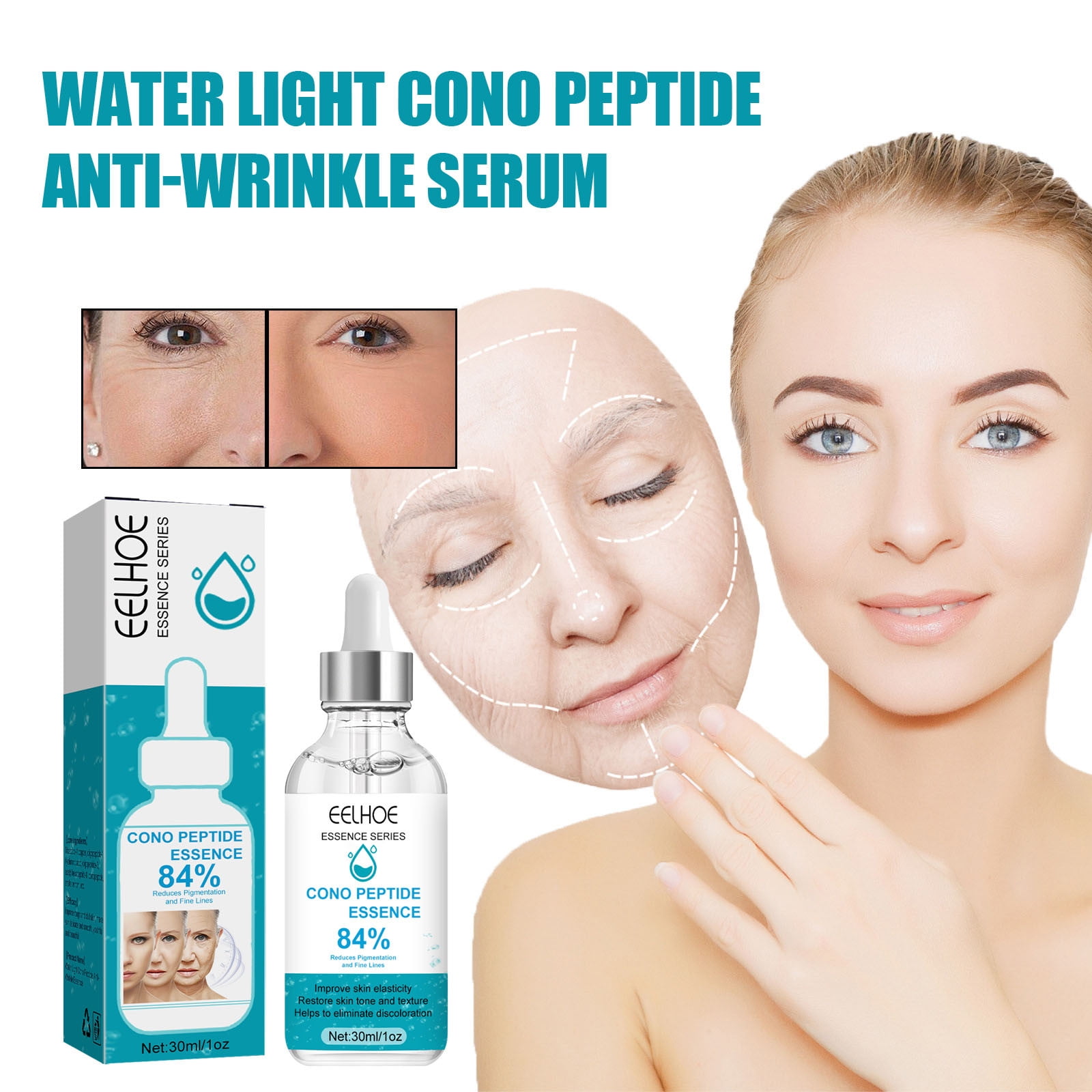 Gzwccvsn Effective Anti Ageing Cono Peptide Essence 84 Anti Aging Wrinkle Serum Deep