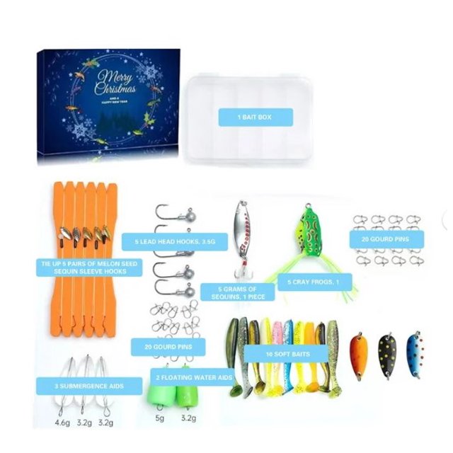 Gzwccvsn Fishing Tackle Advent Calendar, Christmas Countdown Calendar