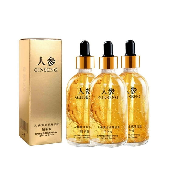 Gzwccvsn Ginseng Polypeptide Anti-Ageing Essence, Ginseng Gold Polypeptide Anti-Wrinkle Essence, Ginseng Essence, For Reduce Fine Lines 100ml