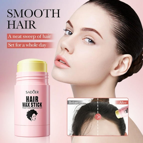 Gzwccvsn Hair Wax Stick for Women, Hair Wax Stick for Broken Hair Finishing Hair Wigs Edge Control Slick Stick Non-greasy Styling Wax for Fly Away & Edge Frizz Hair