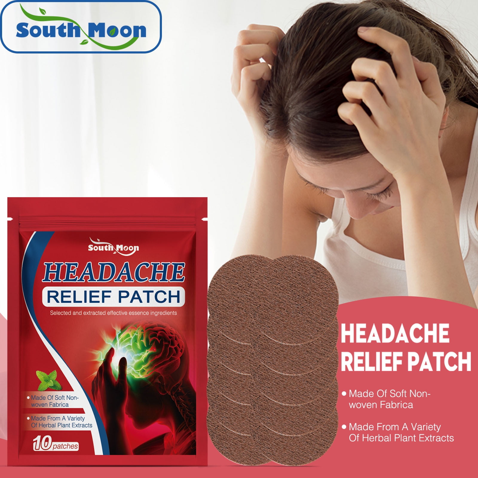 Gzwccvsn Headache Relief Patch Headache Topical , Chemical Free BioFrequency Patch Boosts
