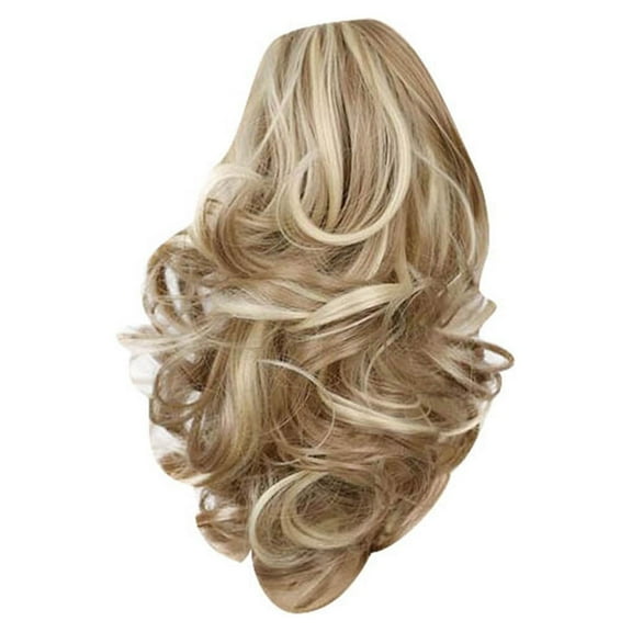 Gzwccvsn High Temperature Silk Wig Female Short Hair Ponytail Short Curly Ponytail wigs human hair