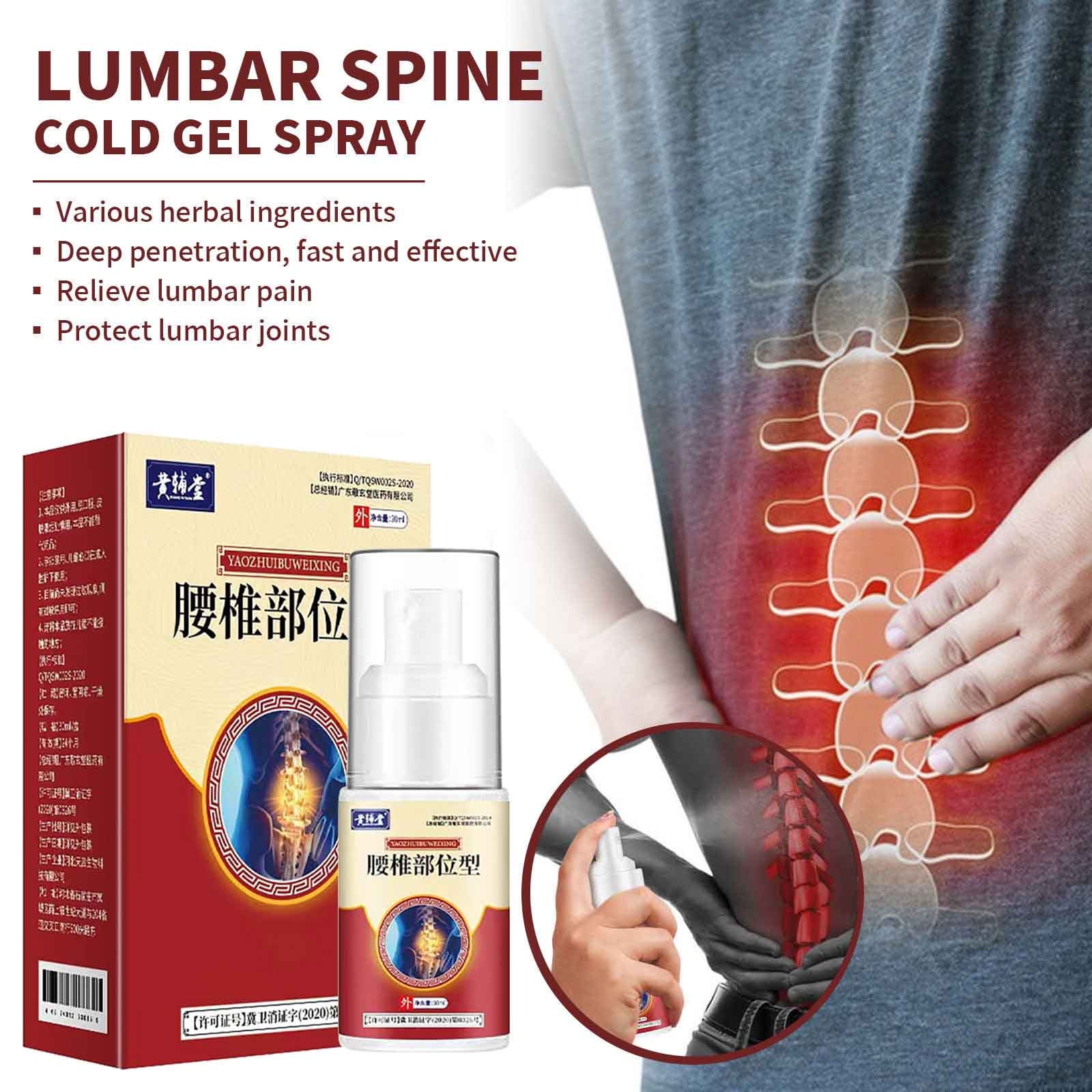 Gzwccvsn Lumbar Spine Cold Gel Spray, Back Pain Relief Products