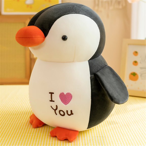 Gzwccvsn Penguin Stuffed Animal Valentines Day 9.8in Cute Penguin Plush Doll Toys For Girl Hugging Valentines Day Gift Dolls
