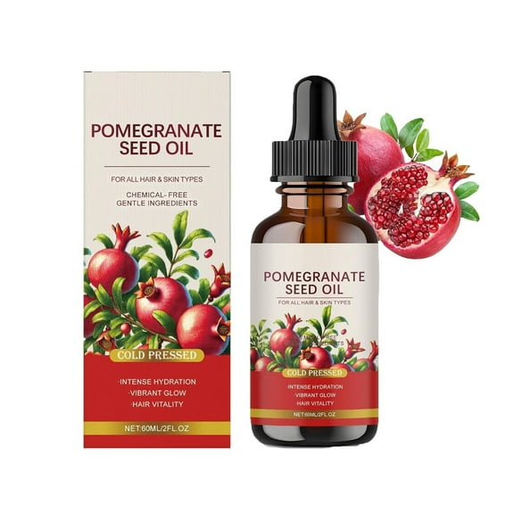 Gzwccvsn Pomegranate Oil Pomegranate Oil -Ageing Increase Elasticity Natural Cold For Face Hair All And Hair Types 60ml Beauty SKin Care