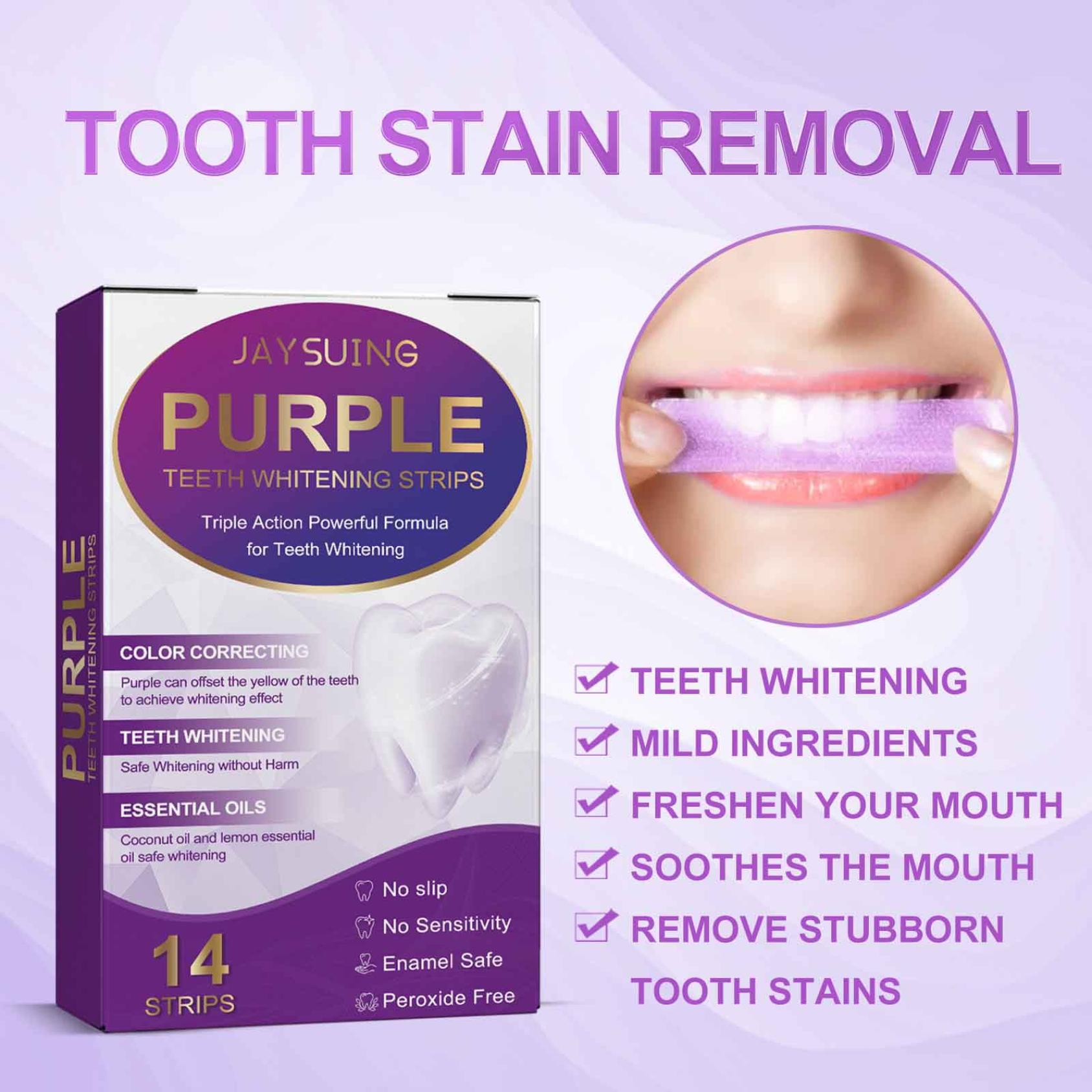 Gzwccvsn Purple Teeth Whitening Strips for Teeth Whitening Triples
