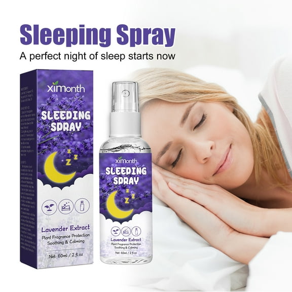 Gzwccvsn Sleep Spray, Lavender Pillow Spray for Sleep, Lavender Spray for Bedding, Pillow Mist Including Natural Lavender Essential Oil Lavender Sleep Spray 60ml
