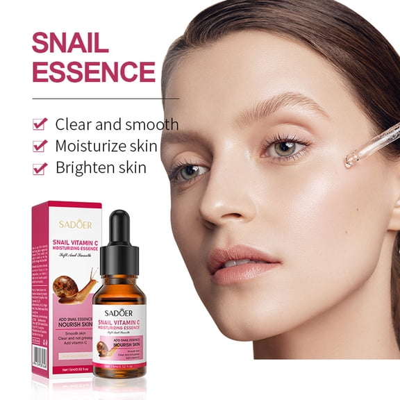 Gzwccvsn Snail Vitamin C Essence - Moisturizing Hydration Serum - 15ml, Moisturizers Skincare Products