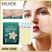 Gzwccvsn Star Acne Pimple Patch 112 Counts, Acne Patches for Your Face, Invisible Hydrocolloid Acne Patch With TeaTree Oil&Calendula Oil, Yellow Star-Shaped Acne Spots Healing Patch Zit Patch