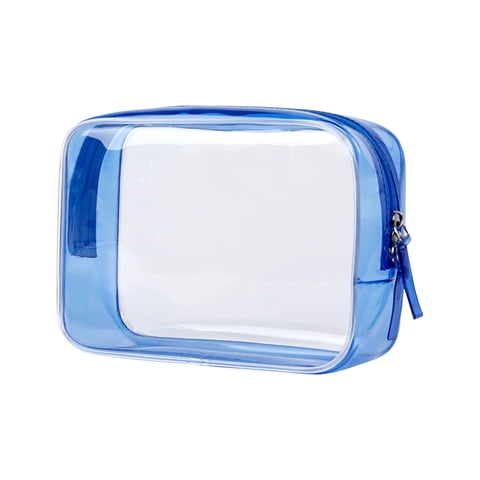 Gzwccvsn Transparent Large Capacity Cosmetic Travel Storage Bag, Plastic Zipper Wash Bag makeup bag small