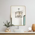 thumbnail image 1 of Gzxs 24x36 Inch Rectangular Vanity Mirror, Modern Wall Mounted Hanging Dressing Mirror with Gold Metal Frame, Horizontally or Vertically, 1 of 8