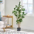 thumbnail image 1 of Gzxs 3.9FT Artificial Laurel Tree Fake Bay Plant with Lifelike Leaves, Faux Laurel Plant for Living Room Bedroom Balcony Corner Office Decor, 1 of 5