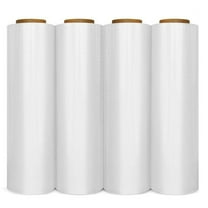 Gzxs 4 Pack 18" x 1000FT Pallet Wrap Stretch Film Shrink Hand Wrap, 80 Gauge, Clear