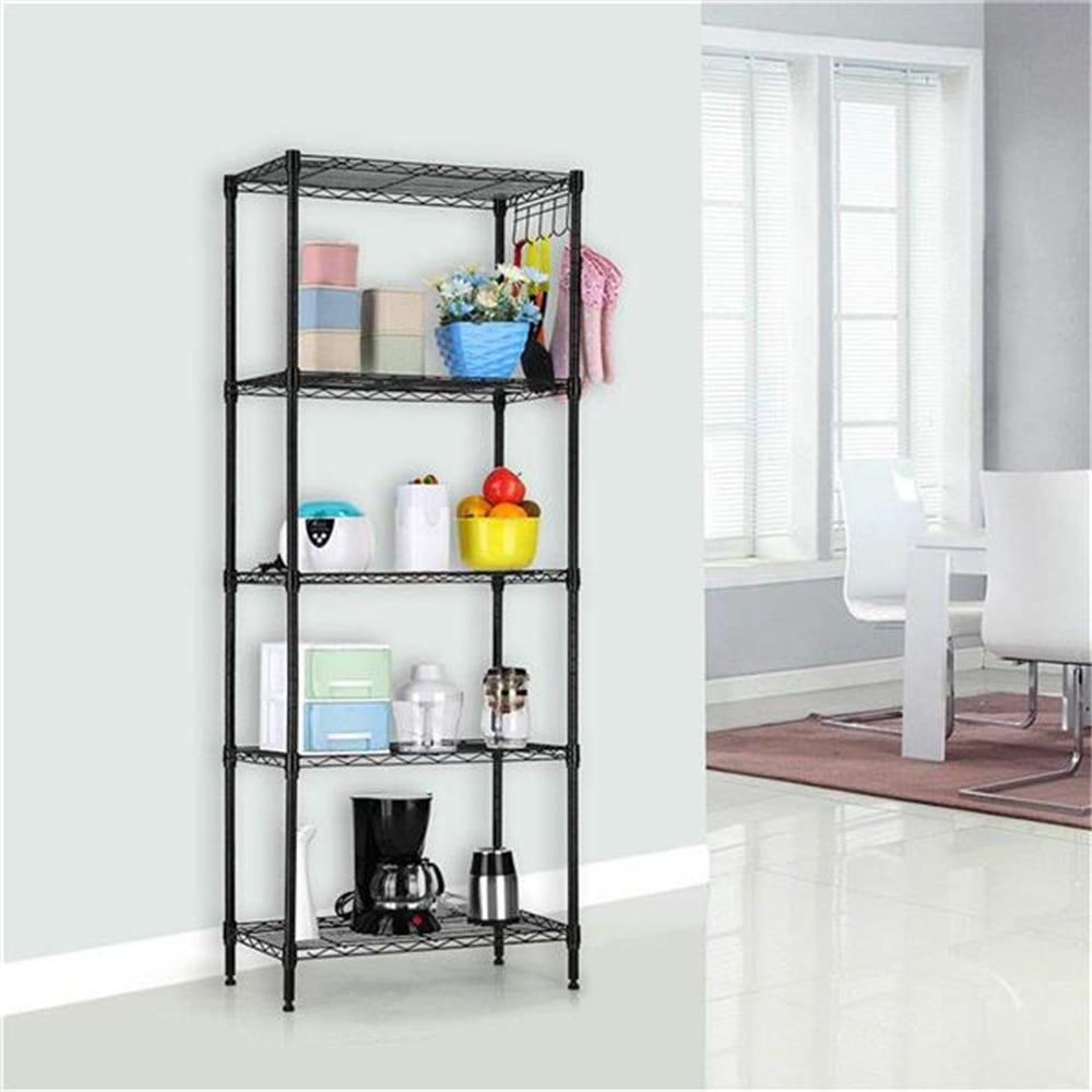 Black standing shelves discount