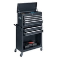 thumbnail image 1 of Gzxs 6-Drawer Rolling Tool Chest, Tool Cabinet Box with Wheels and Drawers, Tool Cabinet Storage Box, Adjustable Shelf, Portable with Wheels and Lock for Warehouse, Repair Shop (Black), 1 of 6