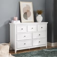 thumbnail image 1 of Gzxs 7 Drawers Dresser for Bedroom, Modern Chest of Drawers, Wooden Dressers Closet Organizer for Bedroom, Living Room, Hallway, 47.25"L x 15.75"W x 33.66"H, White, 1 of 8