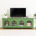 thumbnail image 1 of Gzxs 70.8" Farmhouse TV Stand with 4 Glass Doors, Modern Buffet Sideboard Cabinet with Storage, Entertainment Center with Adjustable Shelf for TV's up to 79", Antique Green, 1 of 9