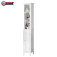 thumbnail image 1 of Gzxs Freestanding Tall Storage Cabinet with Adjustable Shelves and Anti-Tip Device, 67" Slim Bathroom Cabinet with Open Compartments for Bedroom, Living Room, Dining Room, White, 1 of 9