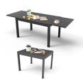 thumbnail image 1 of Gzxs Modern Outdoor Dining Table - Expandable Patio Aluminum Dining Table for 4-6, Patio Extender Table 35.4" to 70.8" for Backyard, Porch, Deck, Garden, Dark Brown, 1 of 7