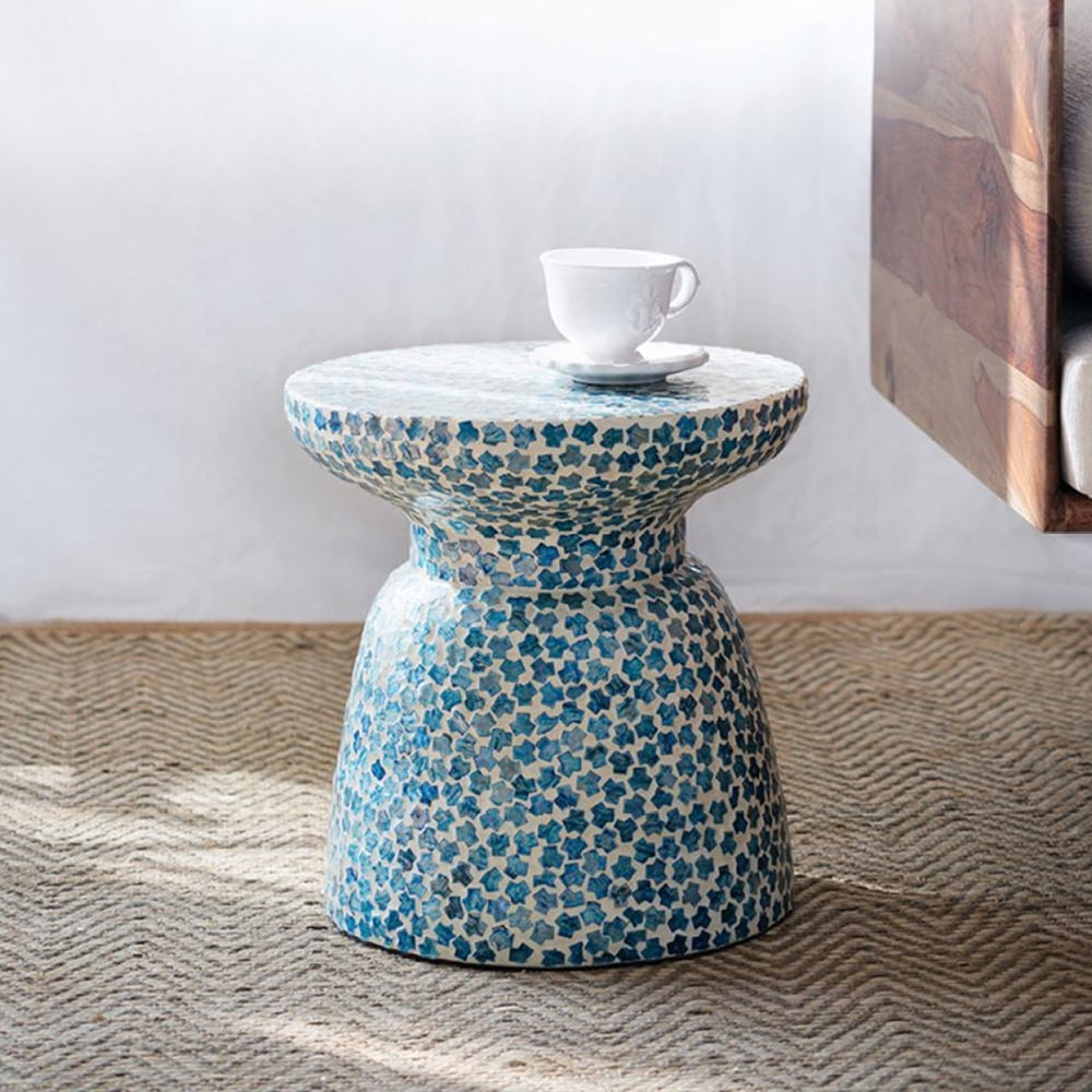 Side Table Mosaic Garden Stool Gzxs Small Side Table In Blue