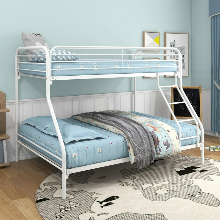 Gzxs Twin over Full Size Bunk Bed, Heavy Duty Metal Bunk Bed