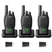 H-777H Walkie Talkies,Rechargeable Two Way Radio, Hidden Display,Channel Display,USB-C,Short Antenna,Handheld 2 Way Radio with Emergency Alarm for Business Education (10 Pack)