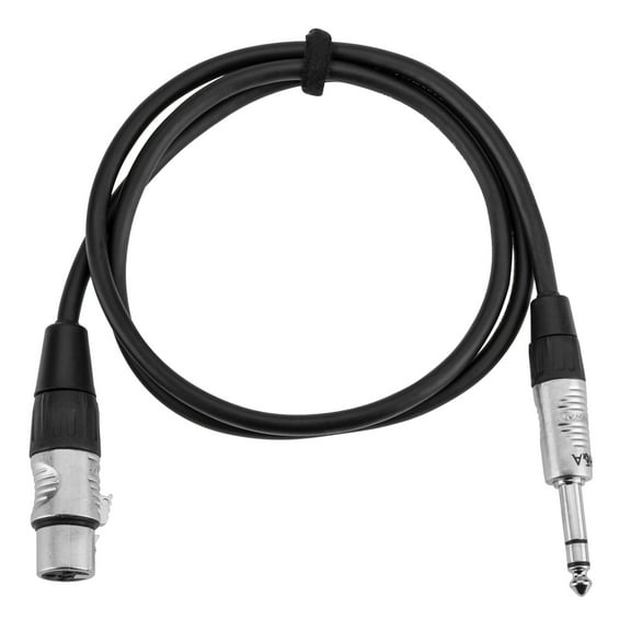 H&A Elite Pro 1/4" TRS M to XLR F Professional Interconnect Cable with Rean Connectors, 3'