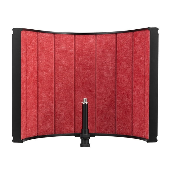 H&A Studio Isolation Filter (Red Composite, Metal Back) - 4 Layers of Acoustic Treatment - Studio Sound Recording, Podcasts, Vocals, Singing, Broadcasting