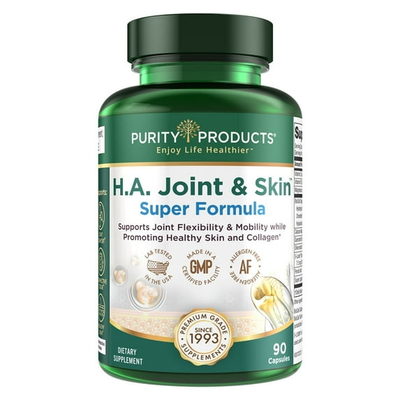 H.A. Joint and Skin Super Formula - Purity Products - BioCell Collagen w/ Hyaluronic Acid Supports Healthy Joint Flexibility, Healthy Synovial Fluid, and Joint Lubrication - 5-Loxin - 90 capsules
