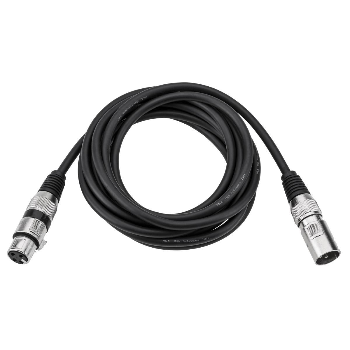 H&A Value Series XLR M to F Professional Microphone Cable - 10'