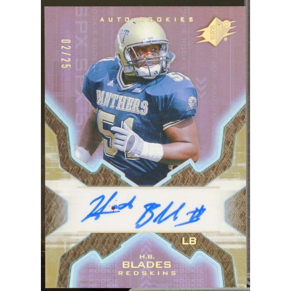 H.B. Blades AU Rookie Card 2007 SPx Gold Holofoil Rookies #176