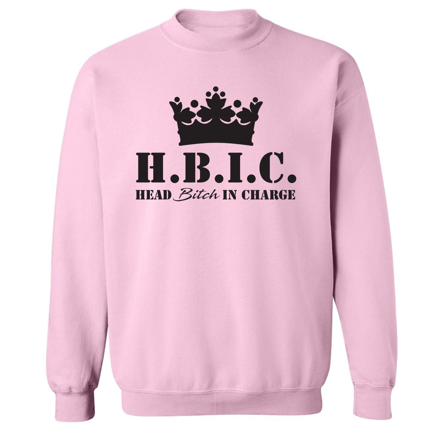 Zerogravitee H.B.I.C. Head Bitch In Charge Crewneck Sweatshirt | 50/50 Cotton Polyester Relaxed Fit