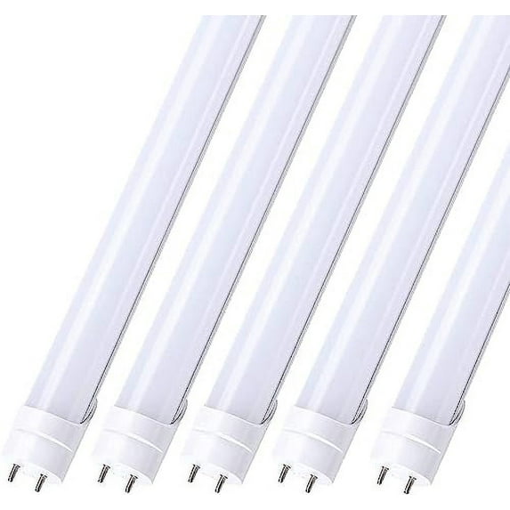 H&B Luxuries 4FT LED T8 Ballast Bypass Type B Light Tube, 18W, UL-Listed for Single-Ended & Dual-Ended Connection, 2340lm, T8 T10 T12, UL & DLC - 4000K (5Pcs)