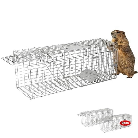 H&B Luxuries High Sensitivity Gravity Pedal Cage Rodent Trap, Large, 2 Count
