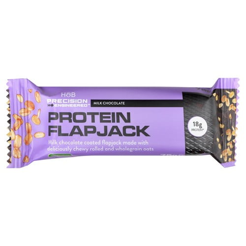 H&B Precision Engineered Protein Flapjack Milk Chocolate 75g, British Import (Pack of 3)