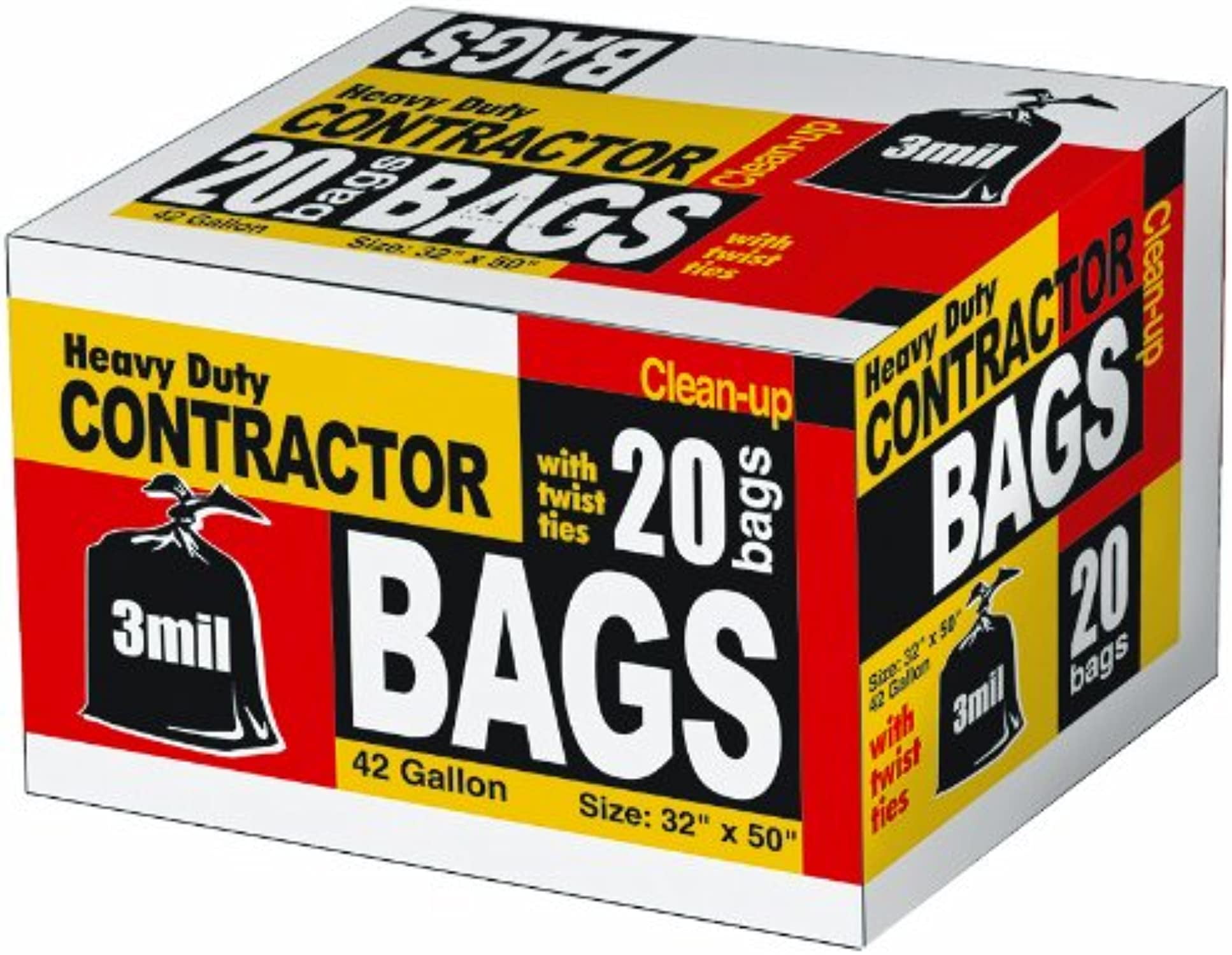Pallet (168 ct) of 42-Gal IPS 13-11108 Black ProGrade Heavy Duty Contractor  Bags, 20-Count, Masking Supplies, Contractor Trash Bags & Liners
