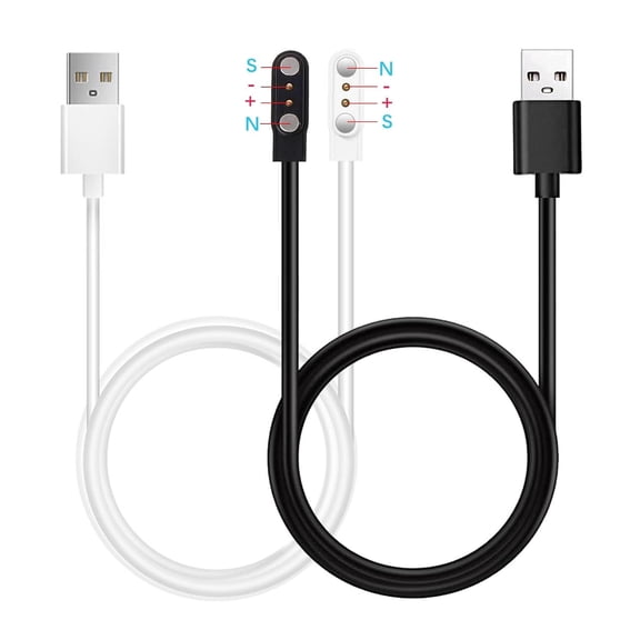 H Band Smart Watch Charger,2-Pack (Model A+Model B, Only One Fit) for Smart Watche with H Band App Magnetic Charging Cable USB Charging Cord(Pin spacing 2.8mm)