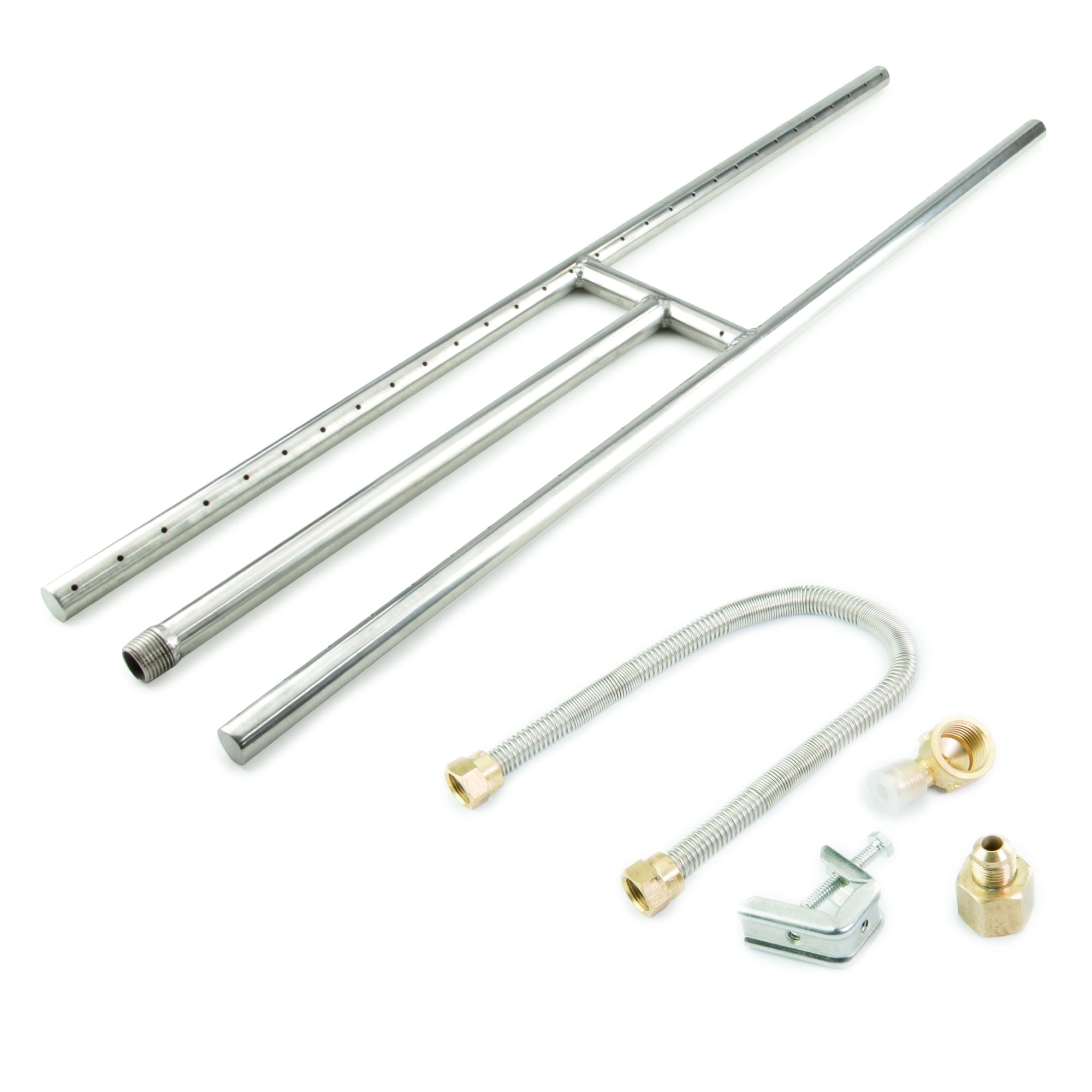 H-Burner for Fire Pits & Fireplaces | 36", Stainless Steel