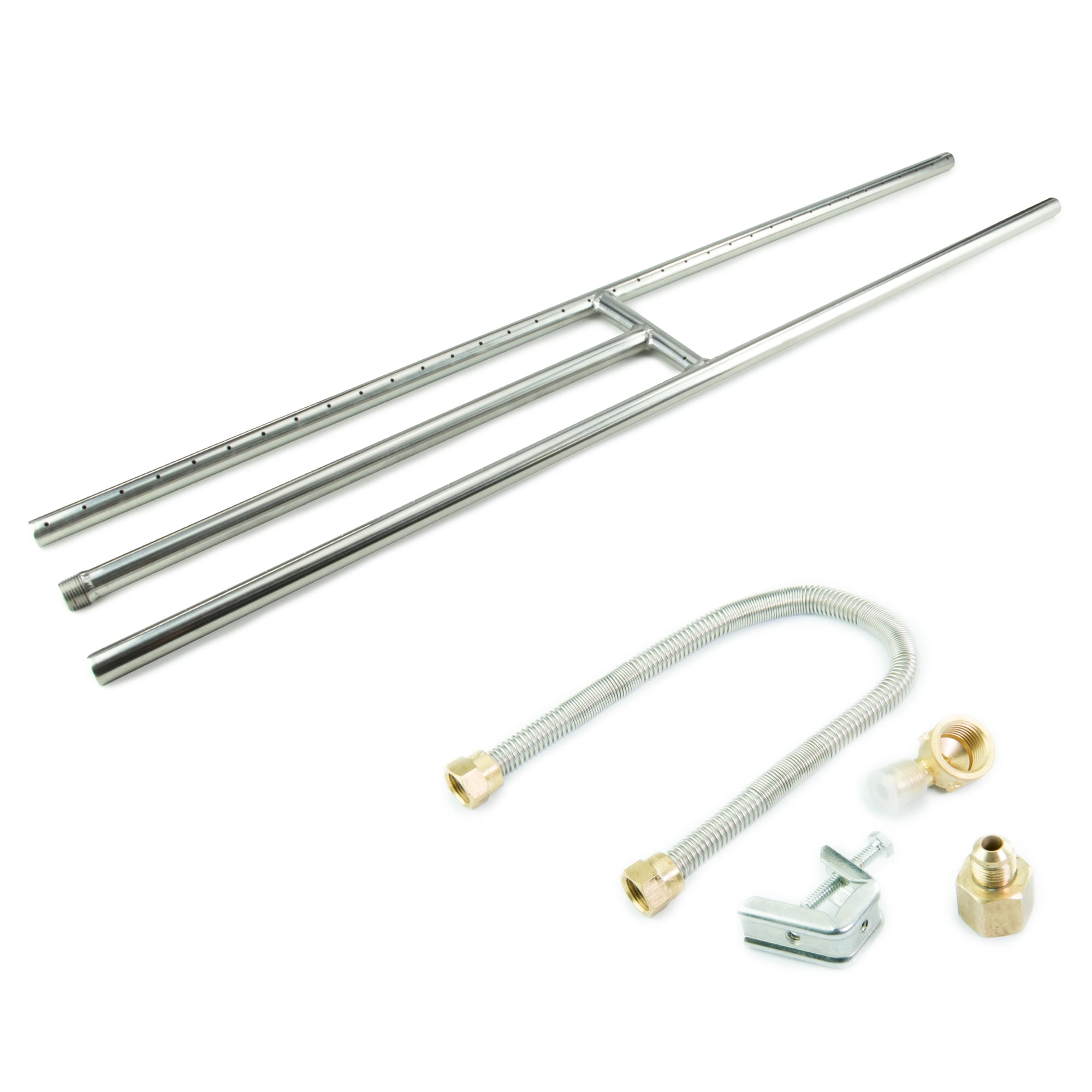 H-Burner for Fire Pits & Fireplaces | 48", Stainless Steel