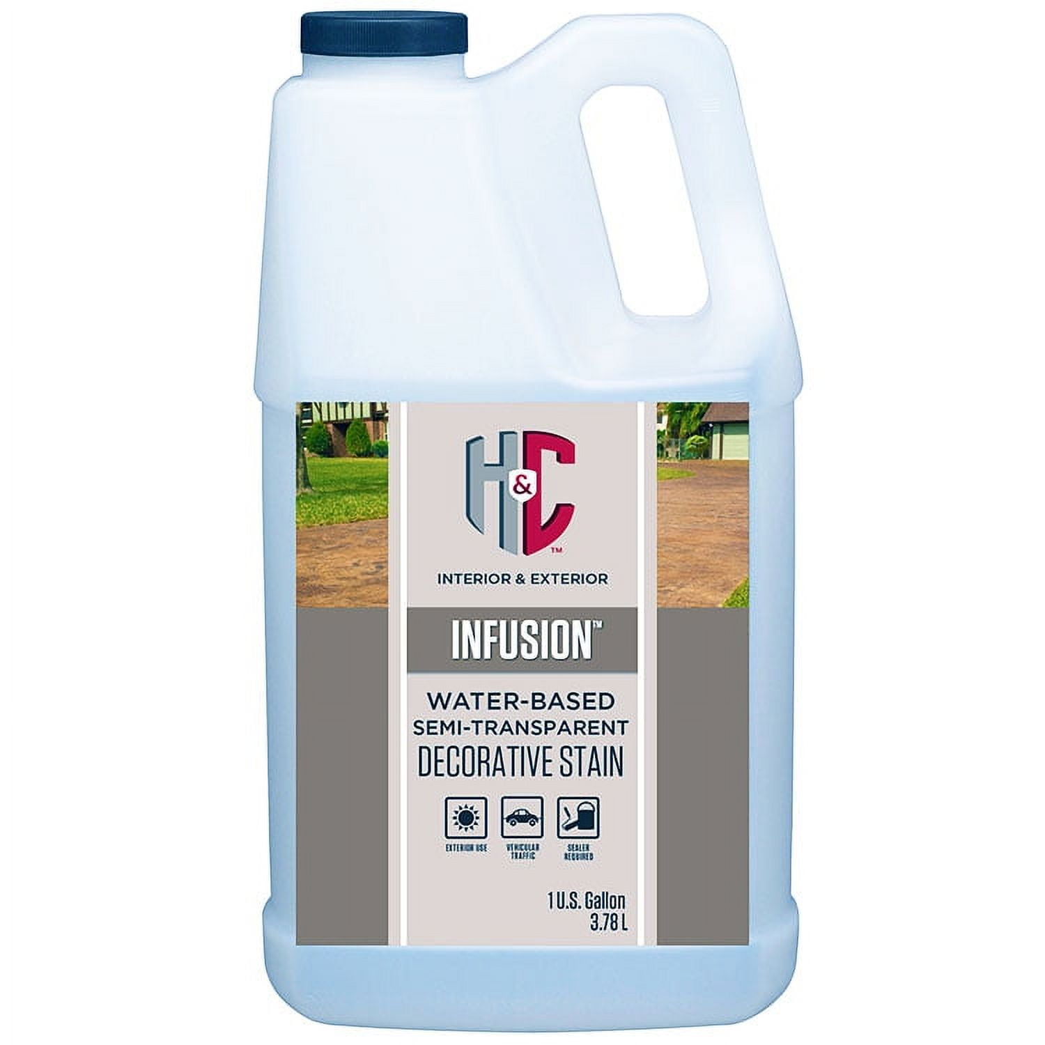 H&C Infusion water-based semi-transparent Decorative Stain TUMBLED STONE gallon
