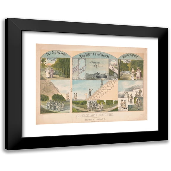 H.C. Mears 14x11 Black Modern Framed Museum Art Print Titled - Alpha and Omega (1893)
