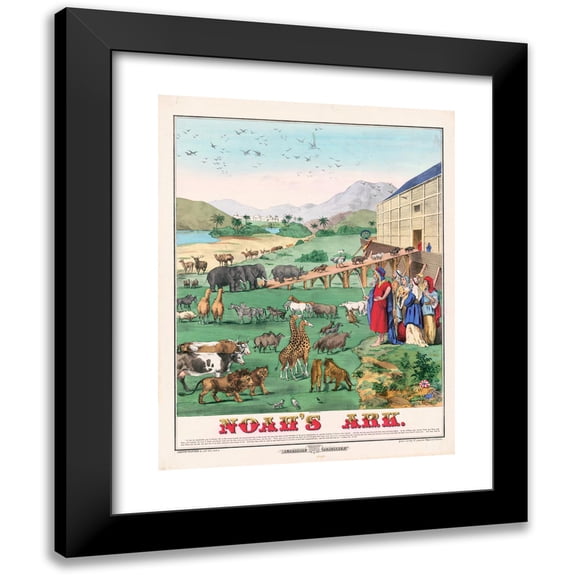 H. C. Tunison 12x14 Black Modern Framed Museum Art Print Titled - Noah's Ark (1899)