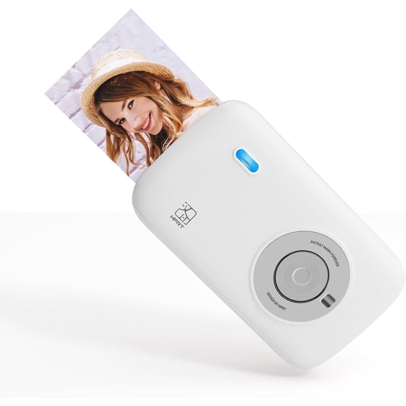 H CP2100 Portable Photo Printer for iPhone & Android, 2 * 3 Instant Color Mini Printer, Bluetooth 5.0, Type-C Charging, Dye-Sublimation Tech, Initial 10 Sheets Included