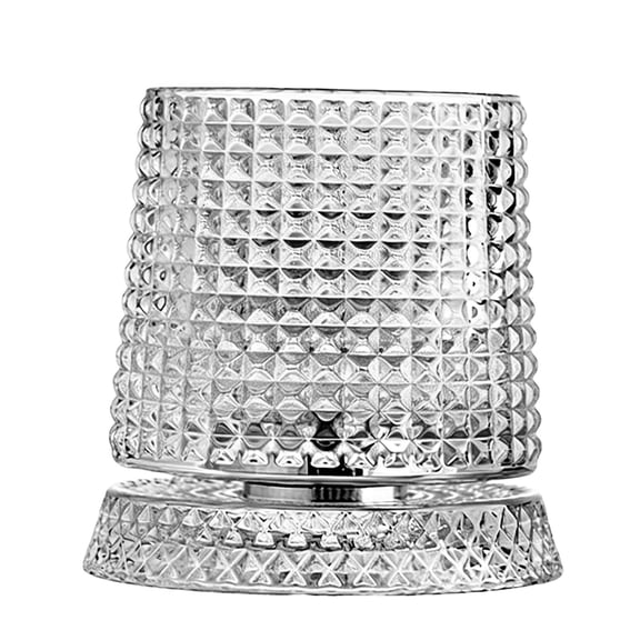 H Crystal Spinning Whiskey Glass With Rotating Base 260Ml Elegant Bar Glass For Whisky Wine Spirits Drinking Glass Home Bar Decor Gift For Men Dad 3.94X3.94X3.15 Inch Style H