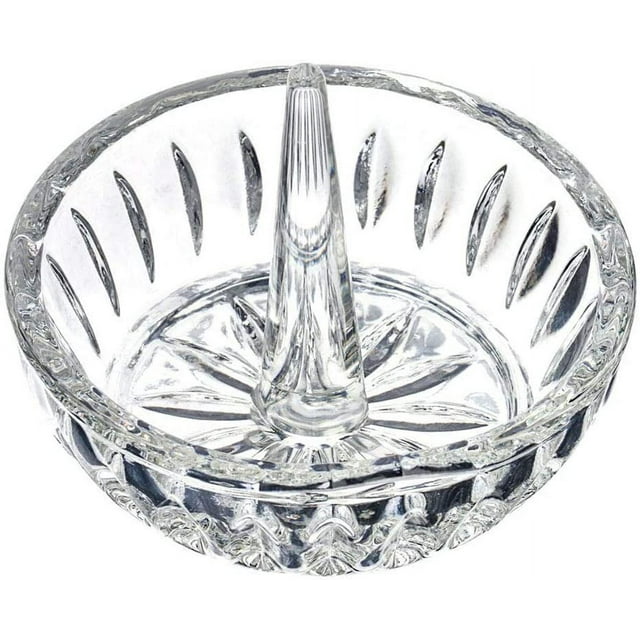 H&D Crystal Crysta Round Ring Holder Display Dish Wedding Decoration Gifts