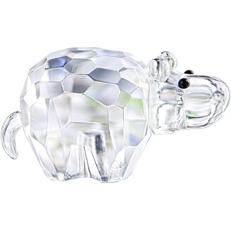 H&D HYALINE & DORA Cute Crystal Glass Panda Figurine with Bamboo for Home  Office Decor