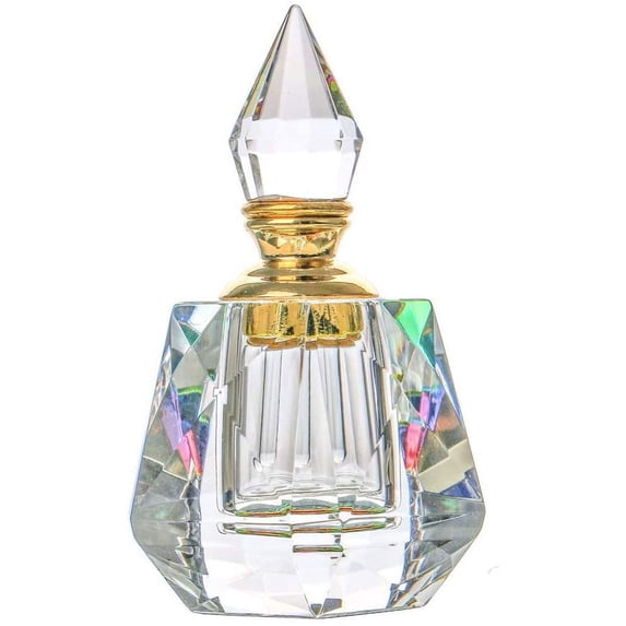 H&D HYALINE & DORA Vintage Crystal Perfume Bottles Empty Refillable Essential Oil Bottle
