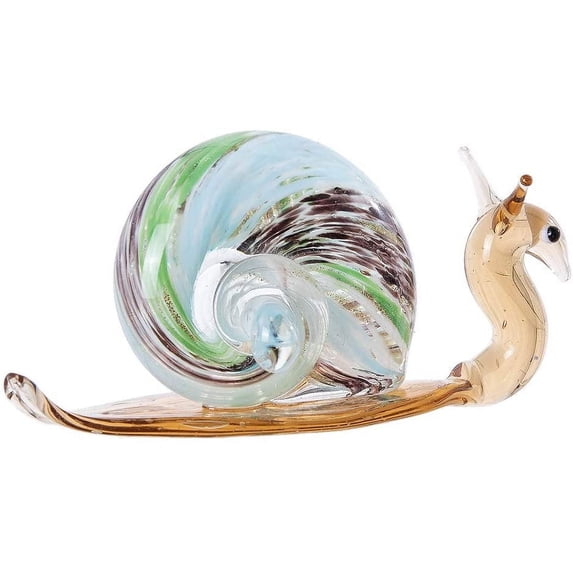 H&D Handmade Snail Art Glass Blown Reptiles Animal Figurine
